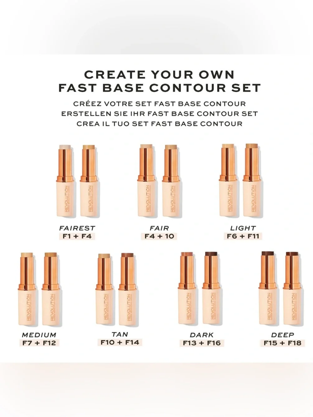 Makeup Revolution Fast Base Foundation Stick - Shade F3 (NEW)